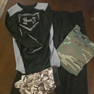 Long Sleeve-short Sleeve-sweatpant-boxer Brief Set.